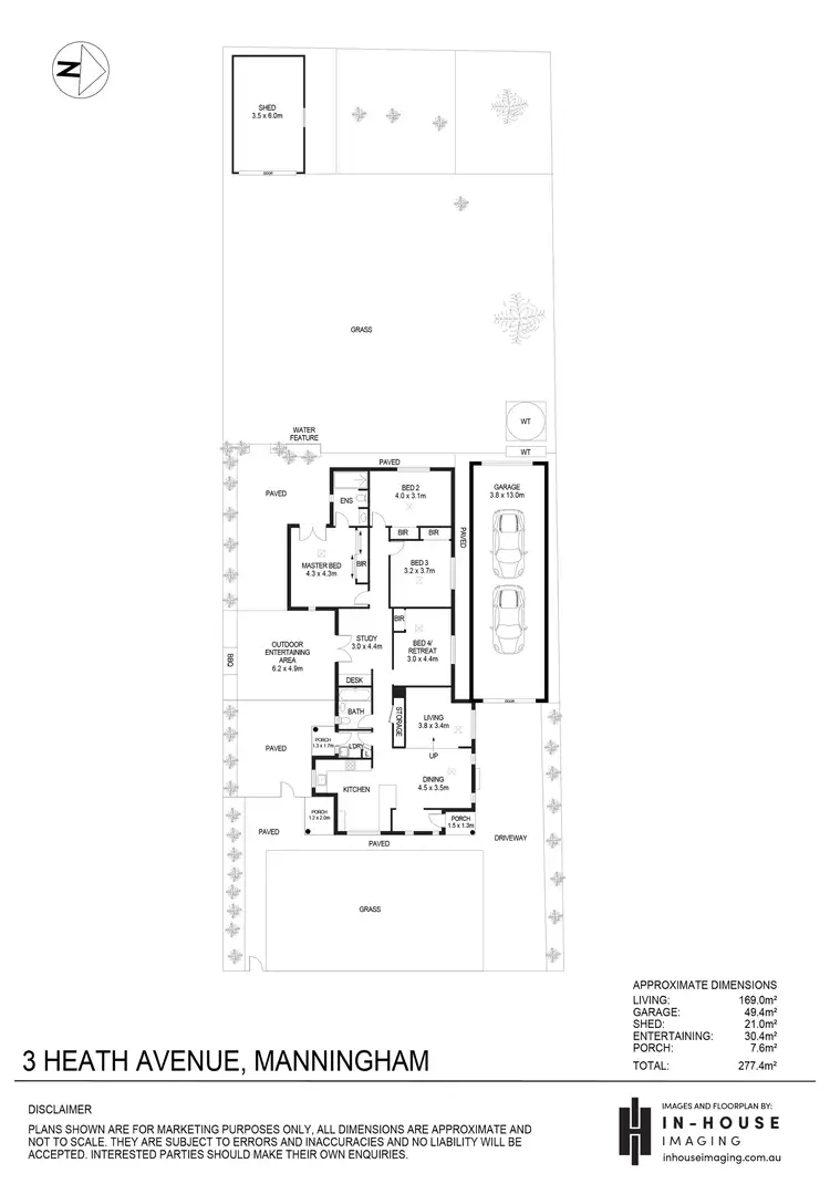 Floorplan of Homely house listing, 3 Heath Avenue, Manningham SA 5086