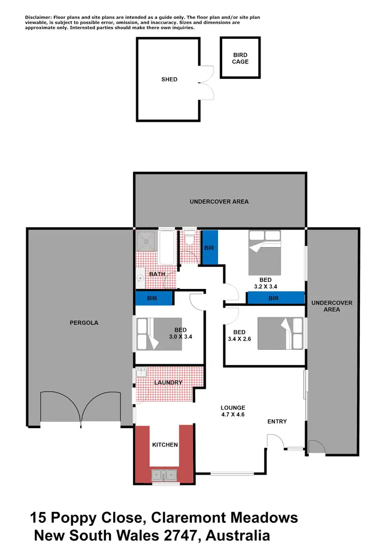 Floorplan of Homely house listing, 15 Poppy Close, Claremont Meadows NSW 2747