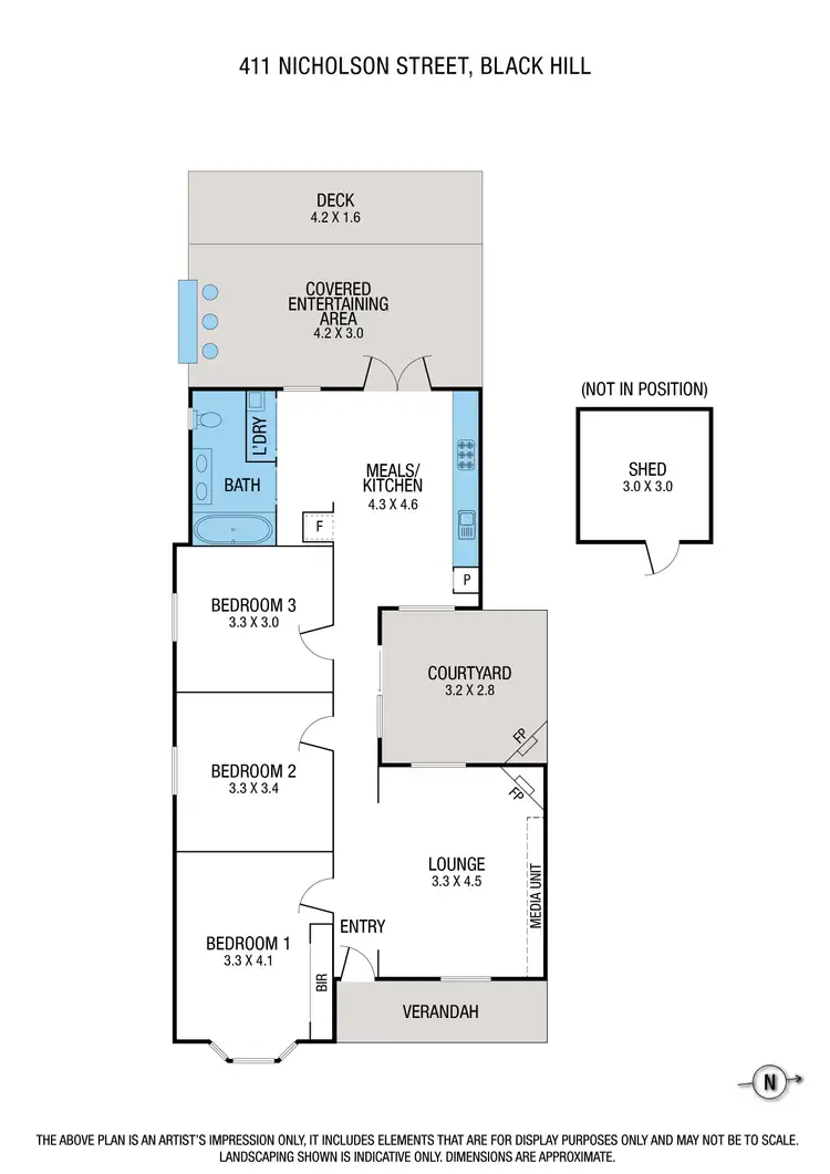 Floorplan of Homely house listing, 411 Nicholson Street, Black Hill VIC 3350