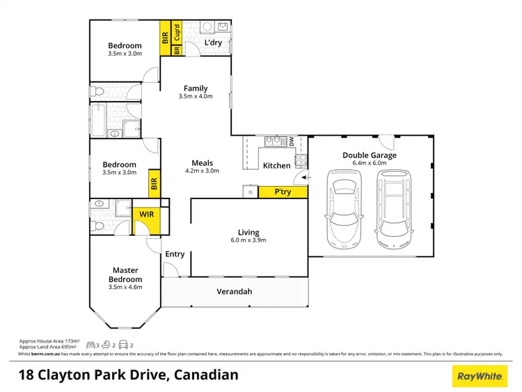 Floorplan of Homely house listing, 18 Clayton Park Drive, Canadian VIC 3350
