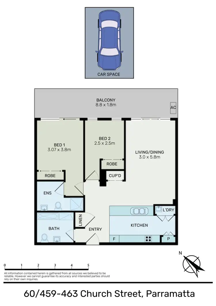 Floorplan of Homely apartment listing, 60/459-463 Church Street, Parramatta NSW 2150