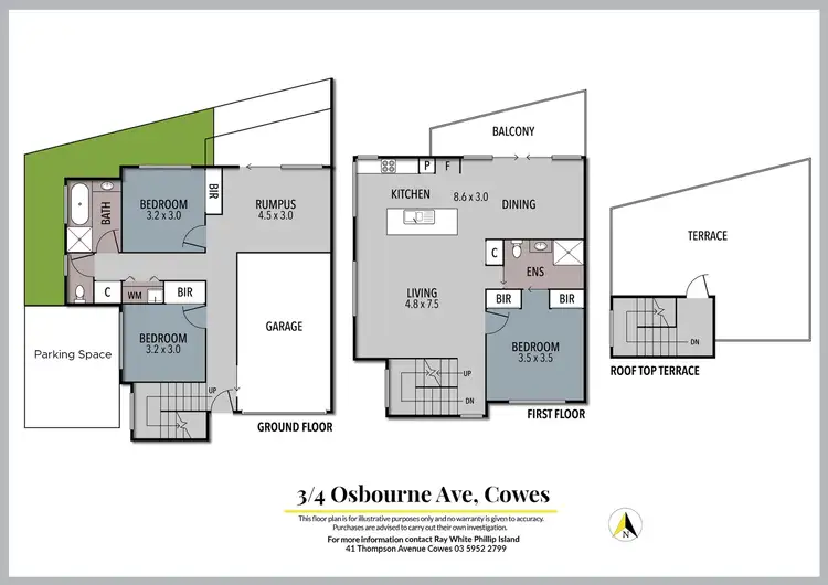 Floorplan of Homely unit listing, 3/4 Osbourne Avenue, Cowes VIC 3922