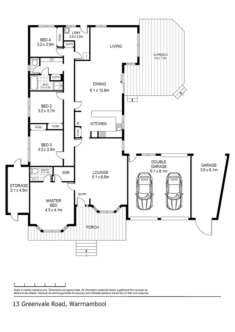 Floorplan of Homely house listing, 13 Greenvale Court, Warrnambool VIC 3280