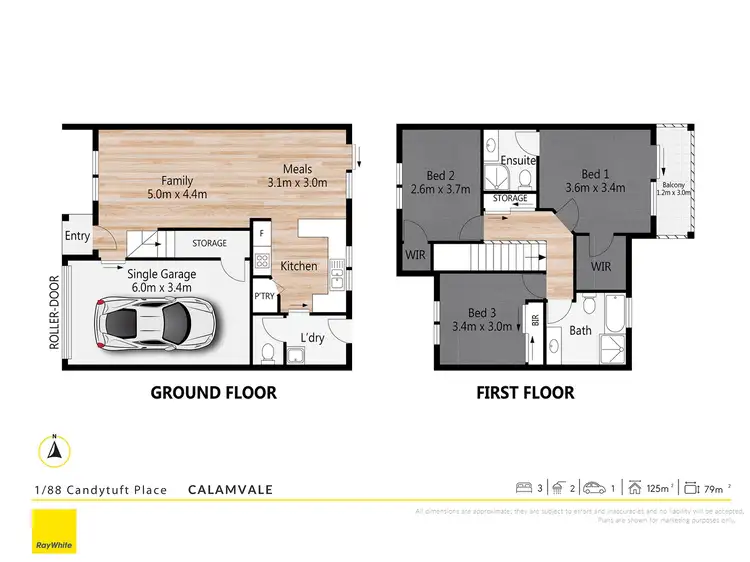 Floorplan of Homely townhouse listing, 1/88 Candytuft Place, Calamvale QLD 4116