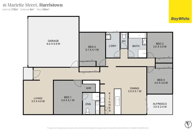 Floorplan of Homely house listing, 16 Mariette Street, Harristown QLD 4350