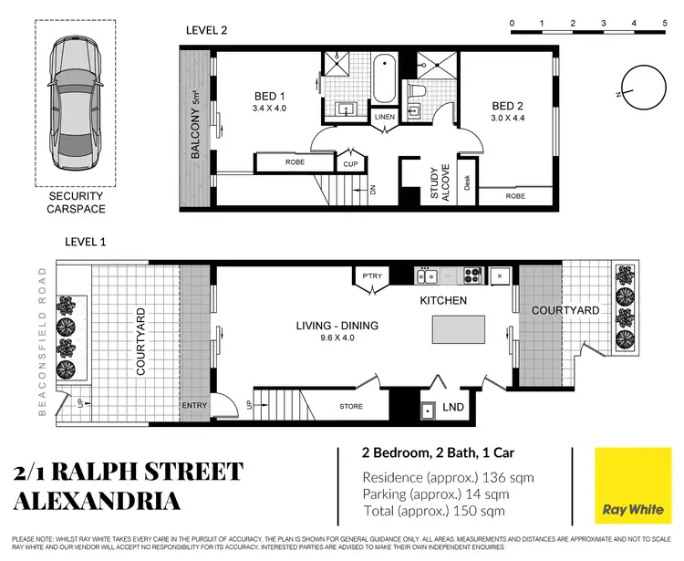 Floorplan of Homely apartment listing, 2/1 Ralph Street, Alexandria NSW 2015