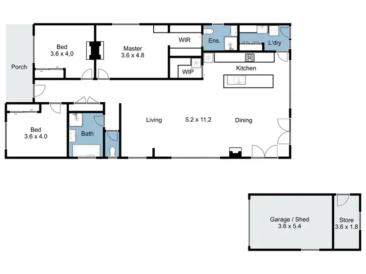 Floorplan of Homely house listing, 38 Wedge Street, Benalla VIC 3672