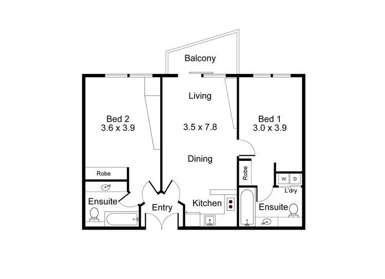 Floorplan of Homely apartment listing, 824-825/90 Esplanade, Darwin City NT 800