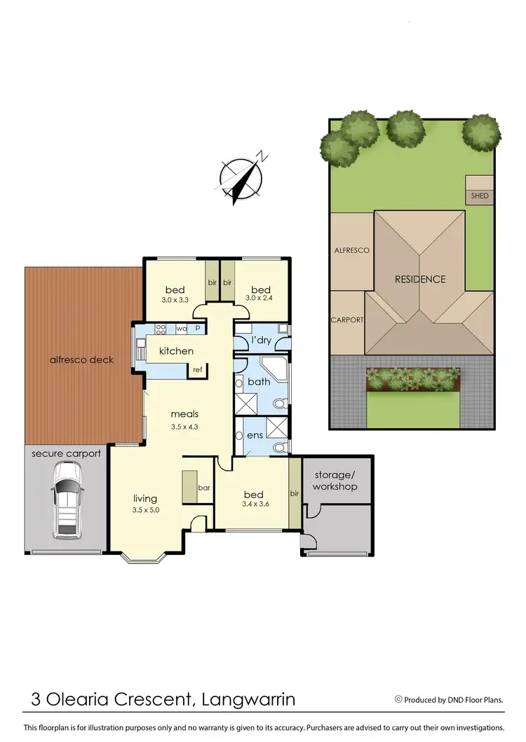 Floorplan of Homely house listing, 3 Olearia Crescent, Langwarrin VIC 3910