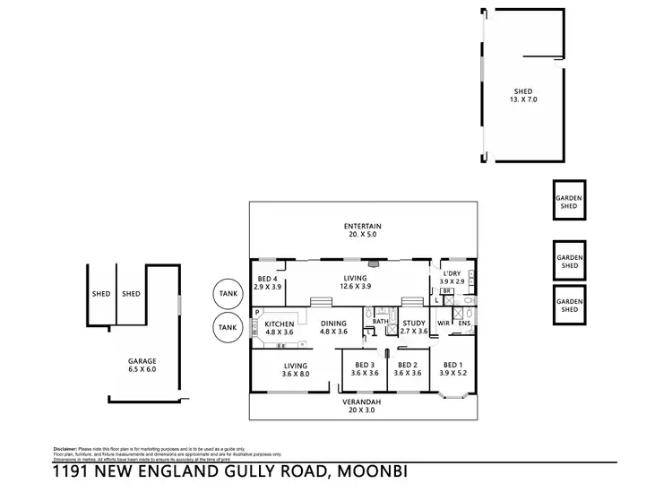 Floorplan of Homely rural property listing, 'Solitaire' 1191 New England Gully Road, Tamworth NSW 2340