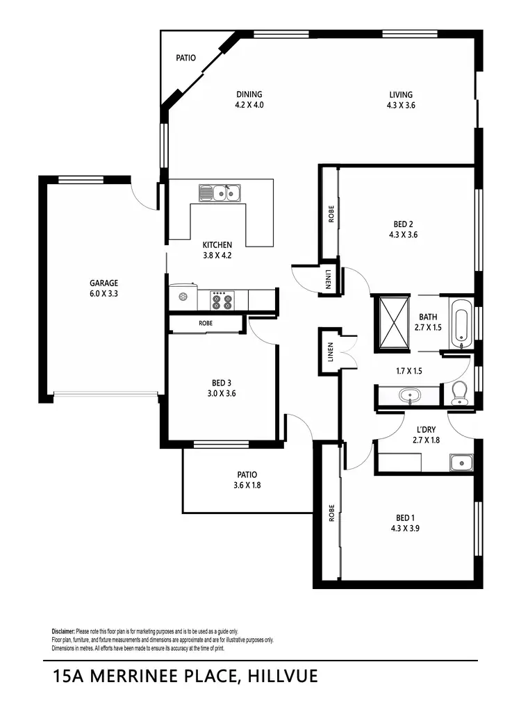 Floorplan of Homely house listing, 15A Merrinee Place, Tamworth NSW 2340