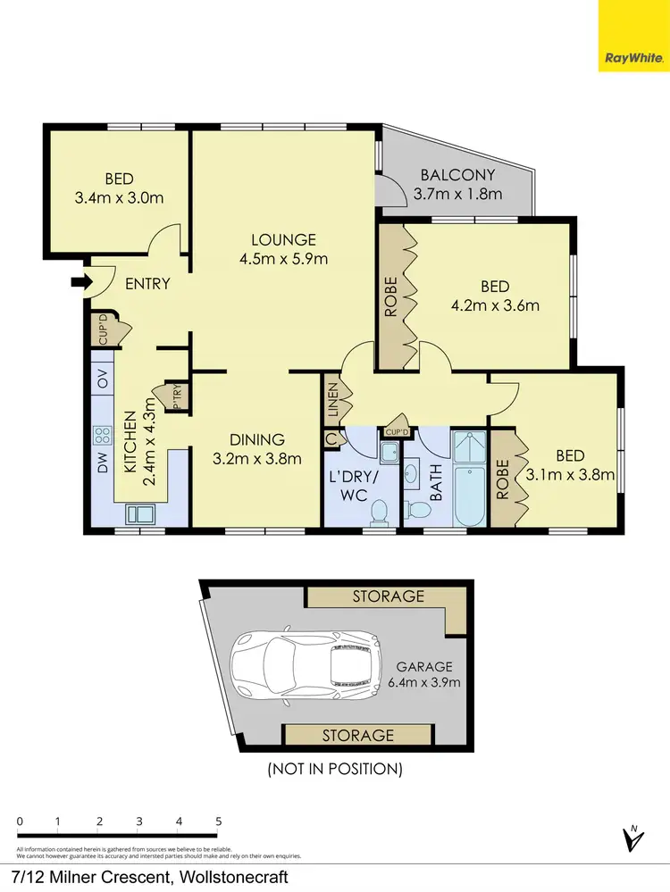 Floorplan of Homely apartment listing, 7/12 Milner Crescent, Wollstonecraft NSW 2065