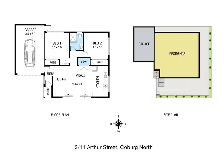 Floorplan of Homely unit listing, 3/11 Arthur Street, Coburg North VIC 3058