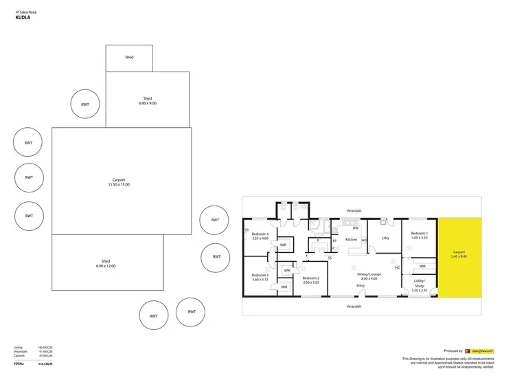 Floorplan of Homely house listing, 47 Salem Road, Kudla SA 5115