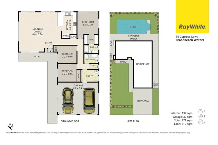 Floorplan of Homely house listing, 69 Cypress Drive, Broadbeach Waters QLD 4218