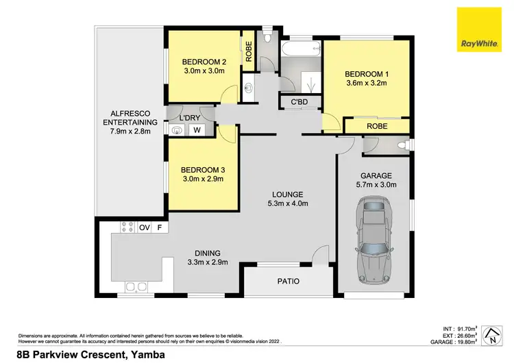 Floorplan of Homely house listing, 8B Parkview Crescent, Yamba NSW 2464