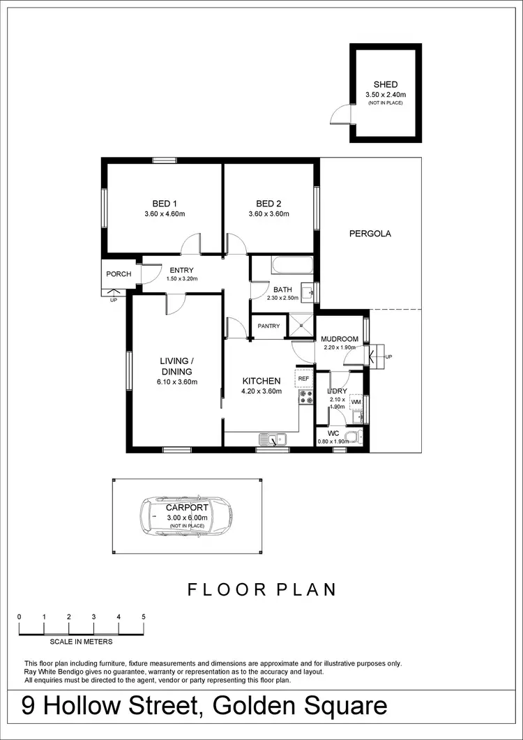 Floorplan of Homely house listing, 9 Hollow Street, Golden Square VIC 3555