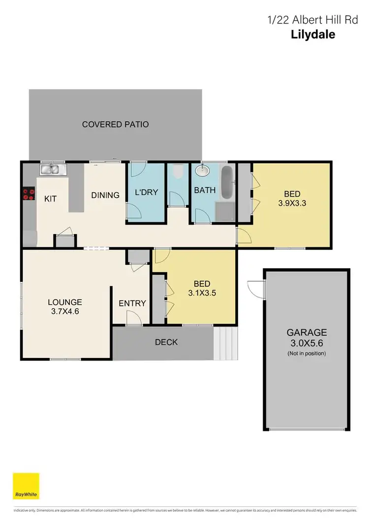 Floorplan of Homely unit listing, 1/22 Albert Hill Road, Lilydale VIC 3140