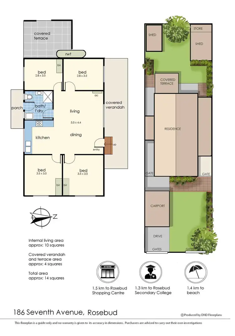 Floorplan of Homely house listing, 186 Seventh Avenue, Rosebud VIC 3939