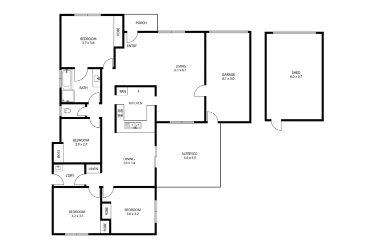 Floorplan of Homely house listing, 1 Georgina Court, Kingsthorpe QLD 4400