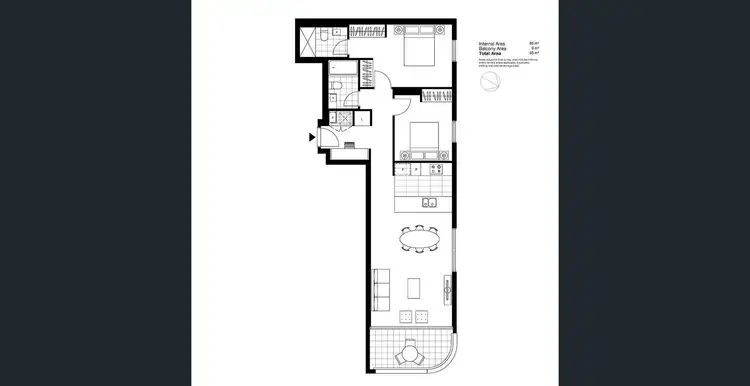 Floorplan of Homely apartment listing, 1121/58 Hope Street, South Brisbane QLD 4101