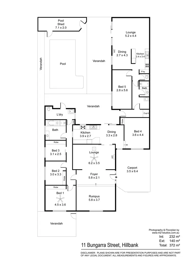 Floorplan of Homely house listing, 11 Bungarra Street, Hillbank SA 5112