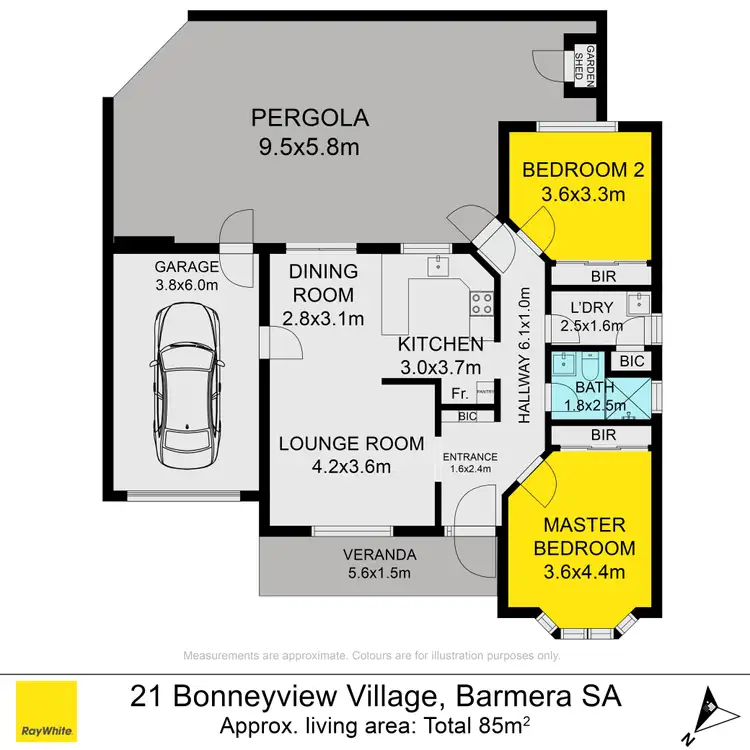 Floorplan of Homely unit listing, Unit 21 Bonneyview Village, Barmera SA 5345