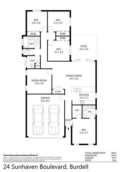 Floorplan of Homely house listing, 24 Sunhaven Boulevard, Burdell QLD 4818