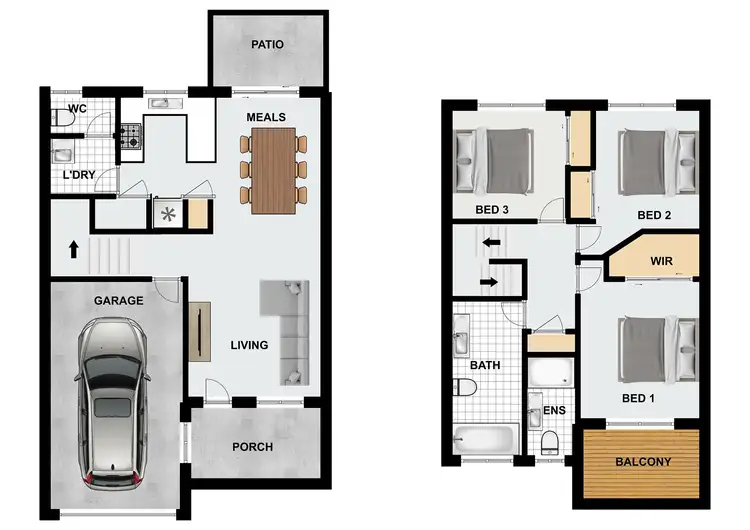 Floorplan of Homely townhouse listing, 4/16 Bluebird Avenue, Ellen Grove QLD 4078