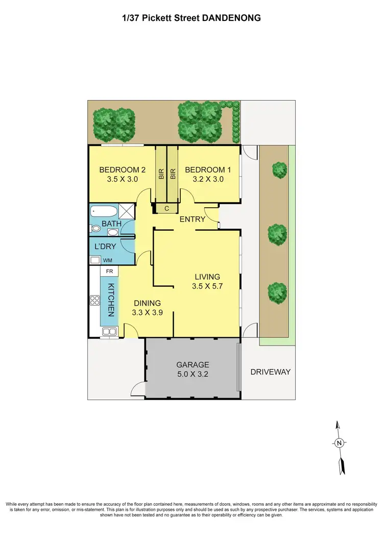 Floorplan of Homely unit listing, 1/37 Pickett Street, Dandenong VIC 3175