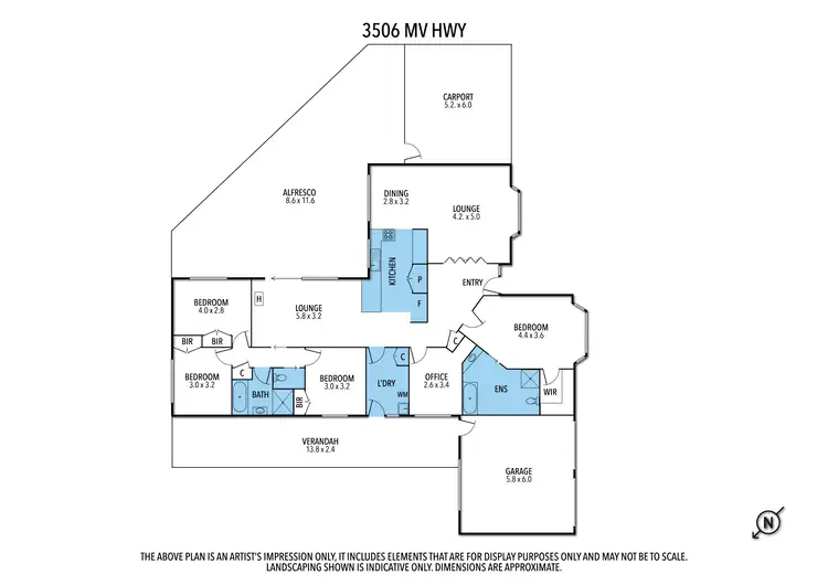 Floorplan of Homely house listing, 3506 Murray Valley Highway, Cobram VIC 3644