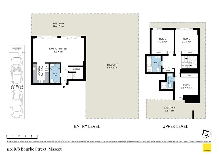 Floorplan of Homely apartment listing, 1101B/8 Bourke Street, Mascot NSW 2020