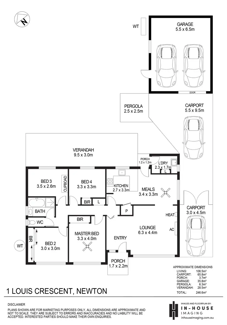 Floorplan of Homely house listing, 1 Louis Crescent, Newton SA 5074