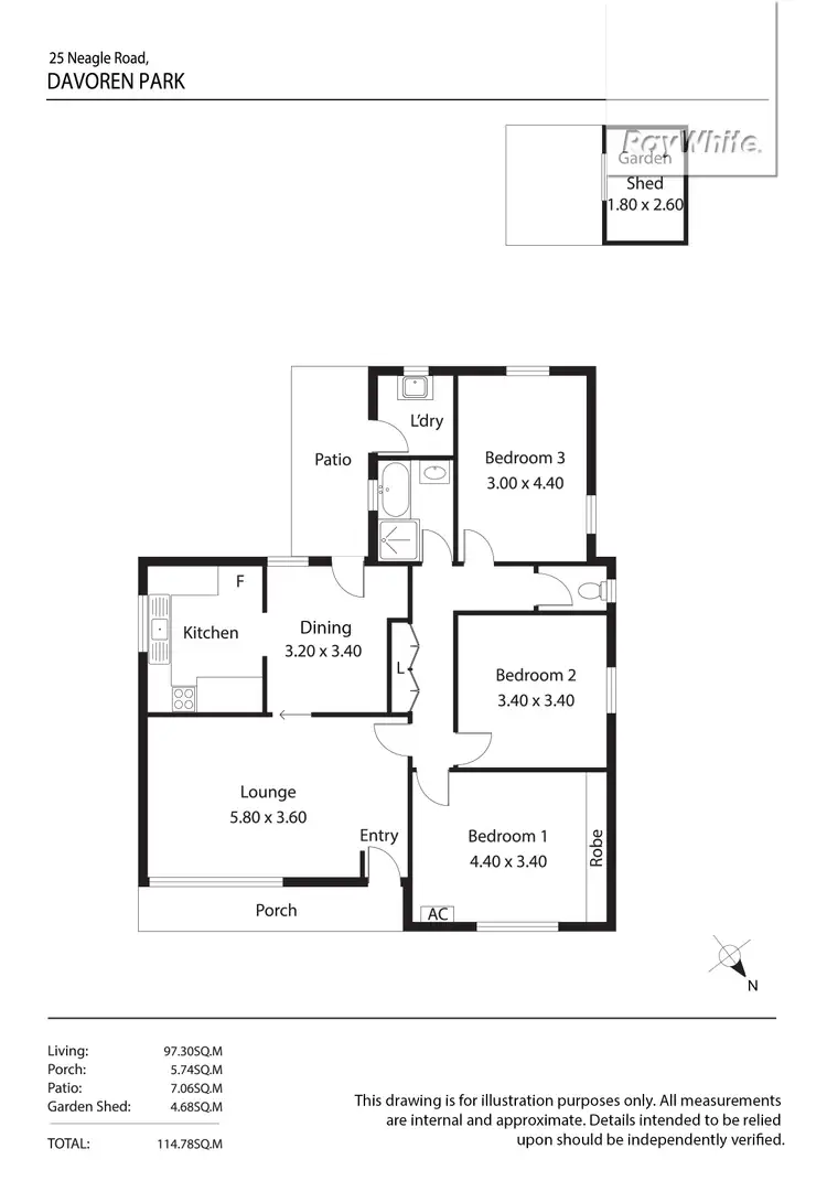 Floorplan of Homely house listing, 25 Neagle Road, Davoren Park SA 5113