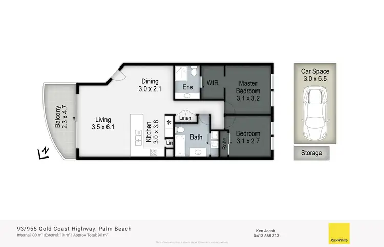 Floorplan of Homely unit listing, 93/955 Gold Coast Highway, Palm Beach QLD 4221