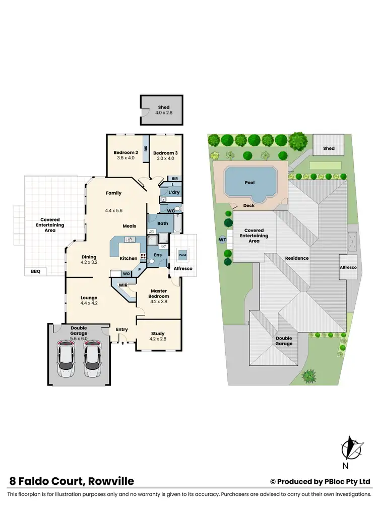 Floorplan of Homely house listing, 8 Faldo Court, Rowville VIC 3178