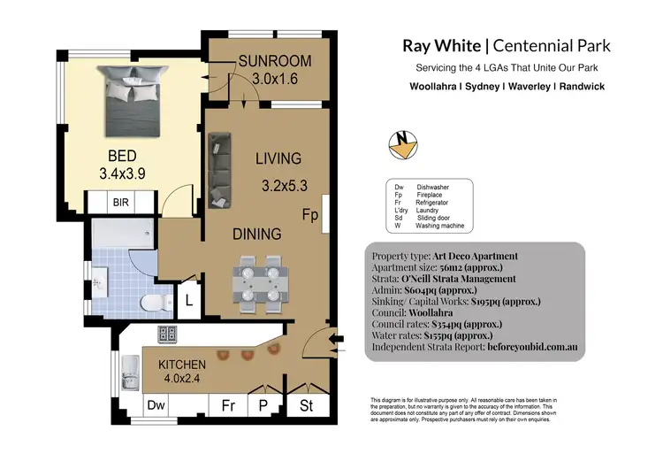 Floorplan of Homely apartment listing, 2/22 Bellevue Road, Bellevue Hill NSW 2023