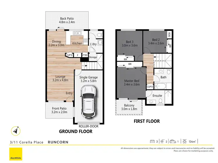 Floorplan of Homely townhouse listing, 3/11 Corella Place, Runcorn QLD 4113