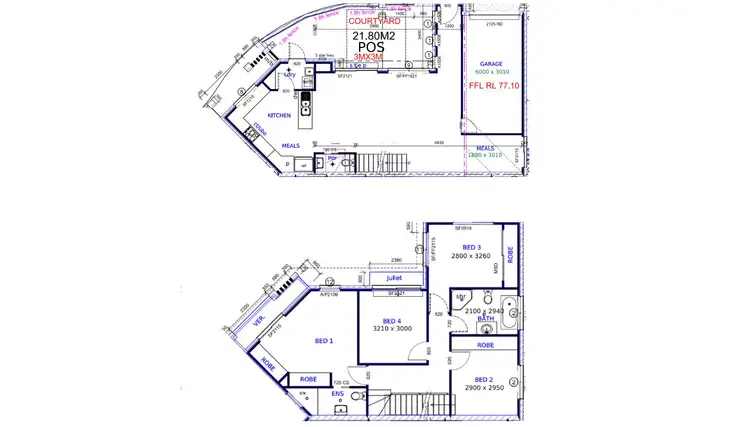 Floorplan of Homely townhouse listing, 2 Blue Street, Minto NSW 2566