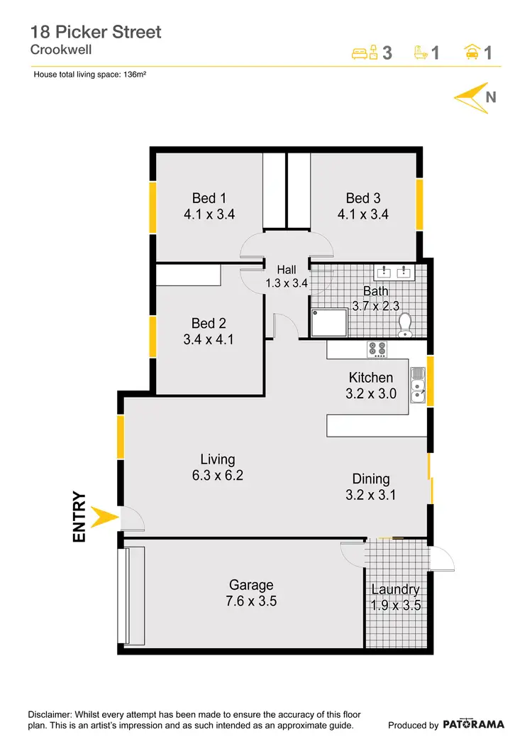 Floorplan of Homely house listing, 18 Picker Street, Crookwell NSW 2583