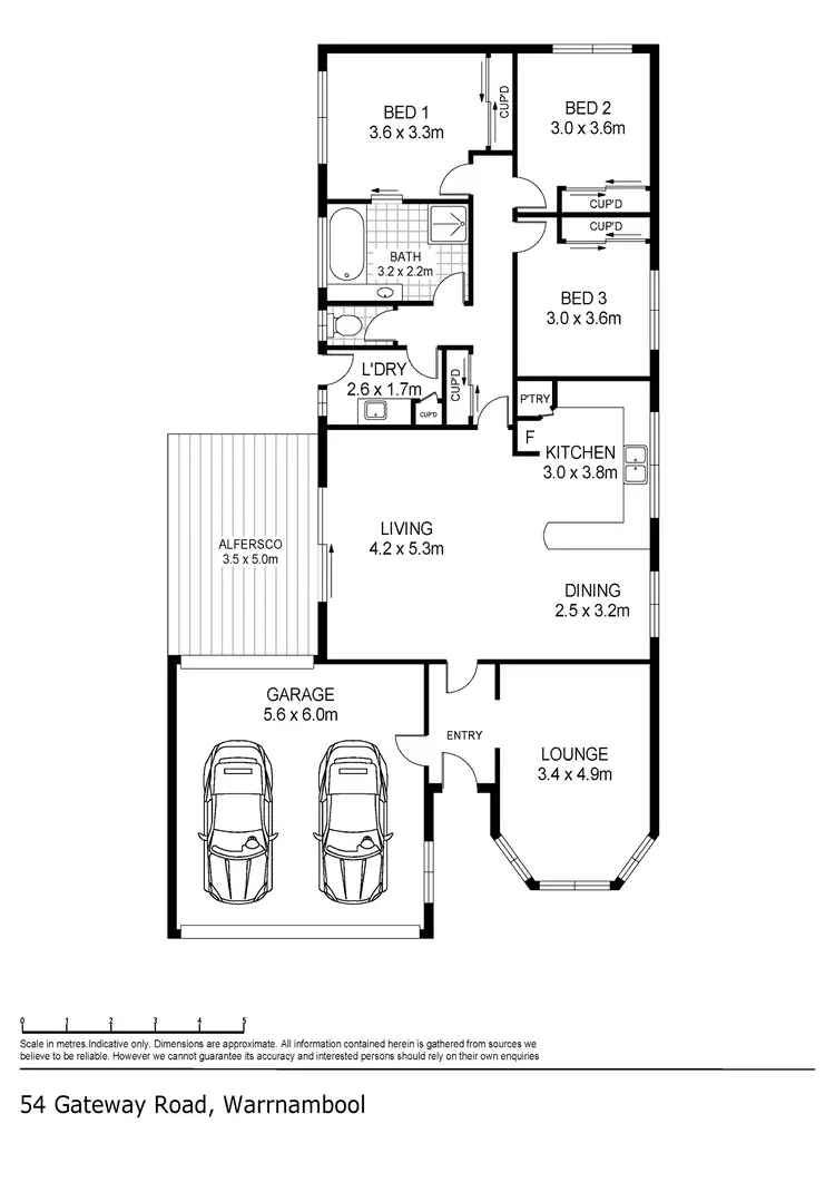 Floorplan of Homely house listing, 54 Gateway Road, Warrnambool VIC 3280
