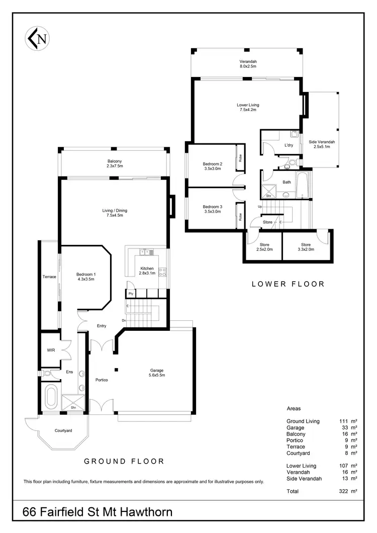 Floorplan of Homely house listing, 66 Fairfield Street, Mount Hawthorn WA 6016
