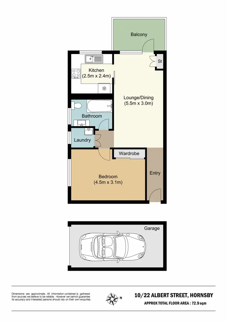 Floorplan of Homely unit listing, 10/22 Albert Street, Hornsby NSW 2077