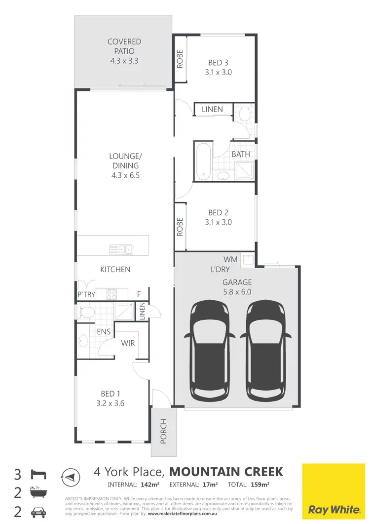 Floorplan of Homely house listing, 4 York Place, Mountain Creek QLD 4557