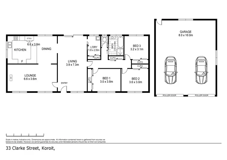 Floorplan of Homely house listing, 33 Clarke Street, Koroit VIC 3282