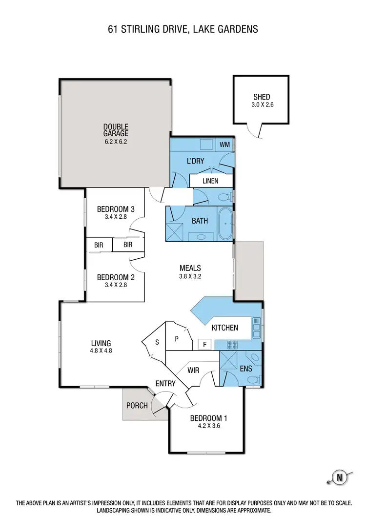 Floorplan of Homely house listing, 61 Stirling Drive, Lake Gardens VIC 3355
