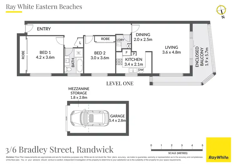 Floorplan of Homely apartment listing, 3/6 Bradley Street, Randwick NSW 2031