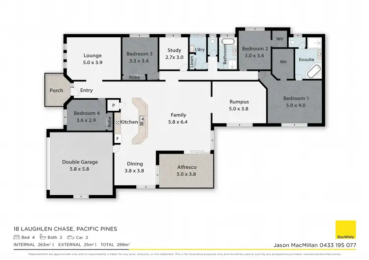 Floorplan of Homely house listing, 18 Laughlen Chase, Pacific Pines QLD 4211
