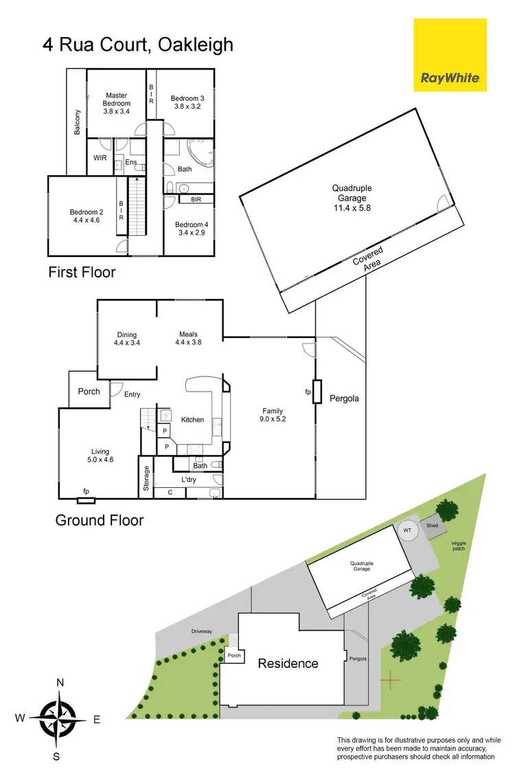 Floorplan of Homely house listing, 4 Rua Court, Oakleigh VIC 3166