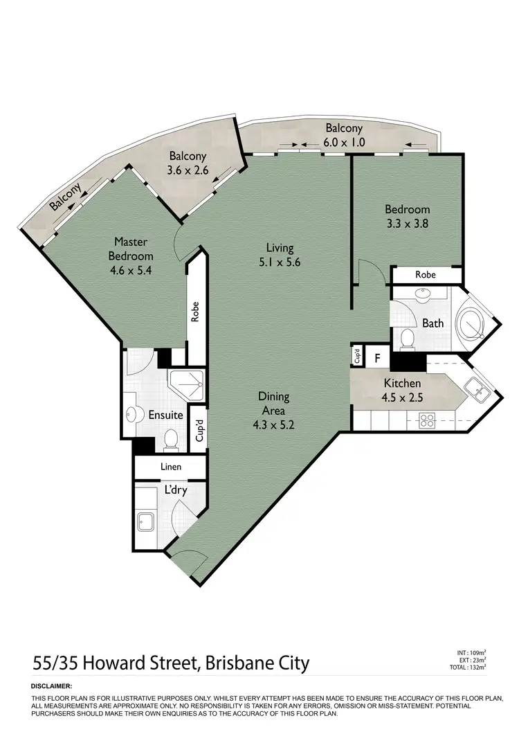 Floorplan of Homely apartment listing, 55/35 Howard Street, Brisbane City QLD 4000